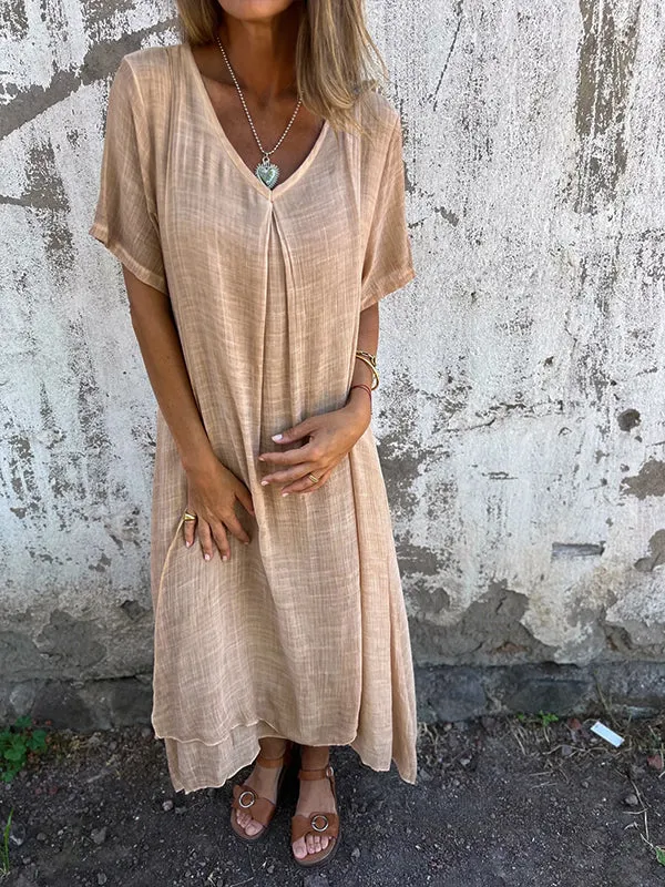 Bronte | Loose V-Neck Dress