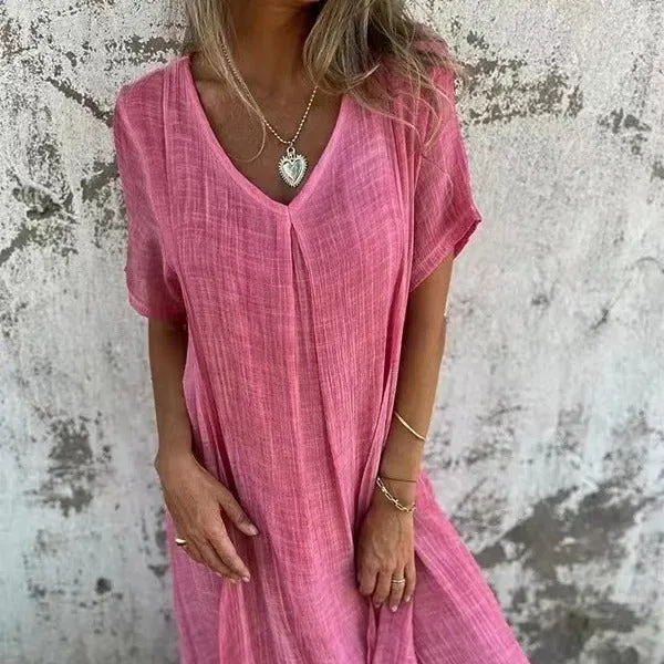 Bronte | Loose V-Neck Dress
