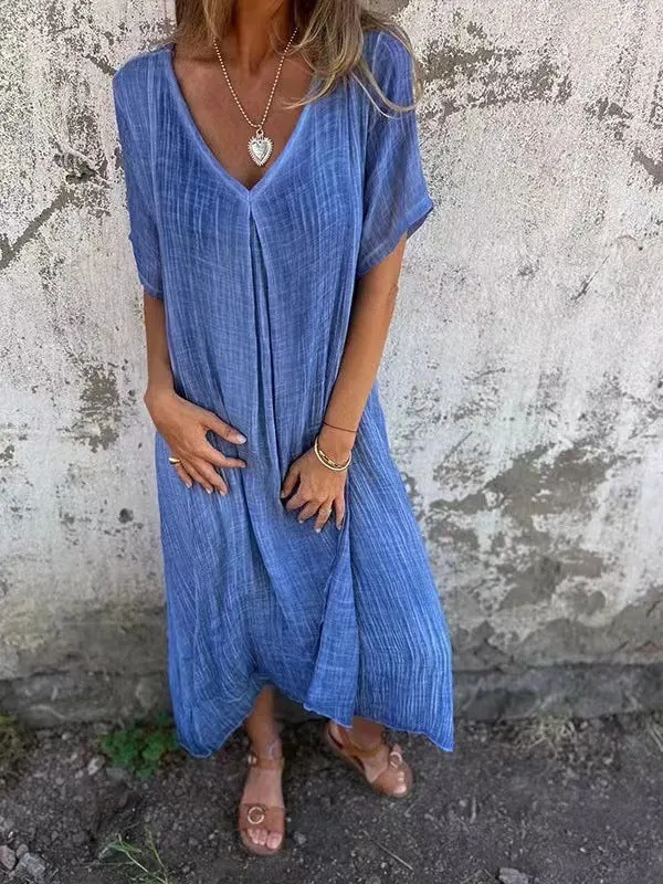 Bronte | Loose V-Neck Dress
