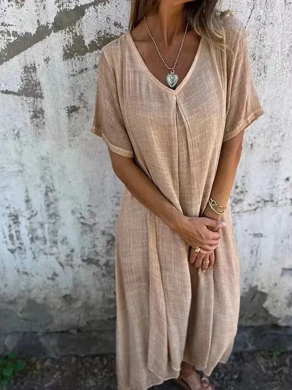 Bronte | Loose V-Neck Dress