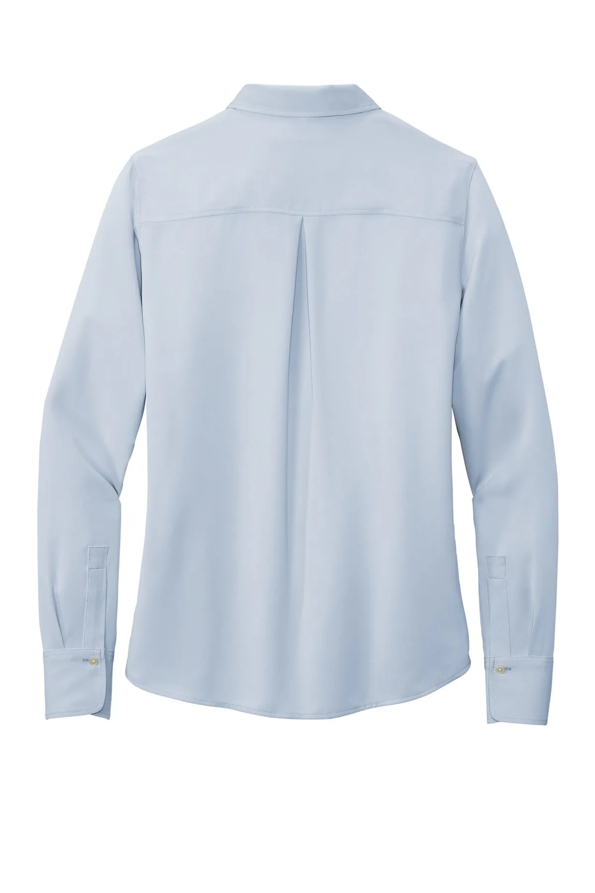 Brooks Brothers Women's Full-Button Satin Blouse BB18007 Heritage Blue