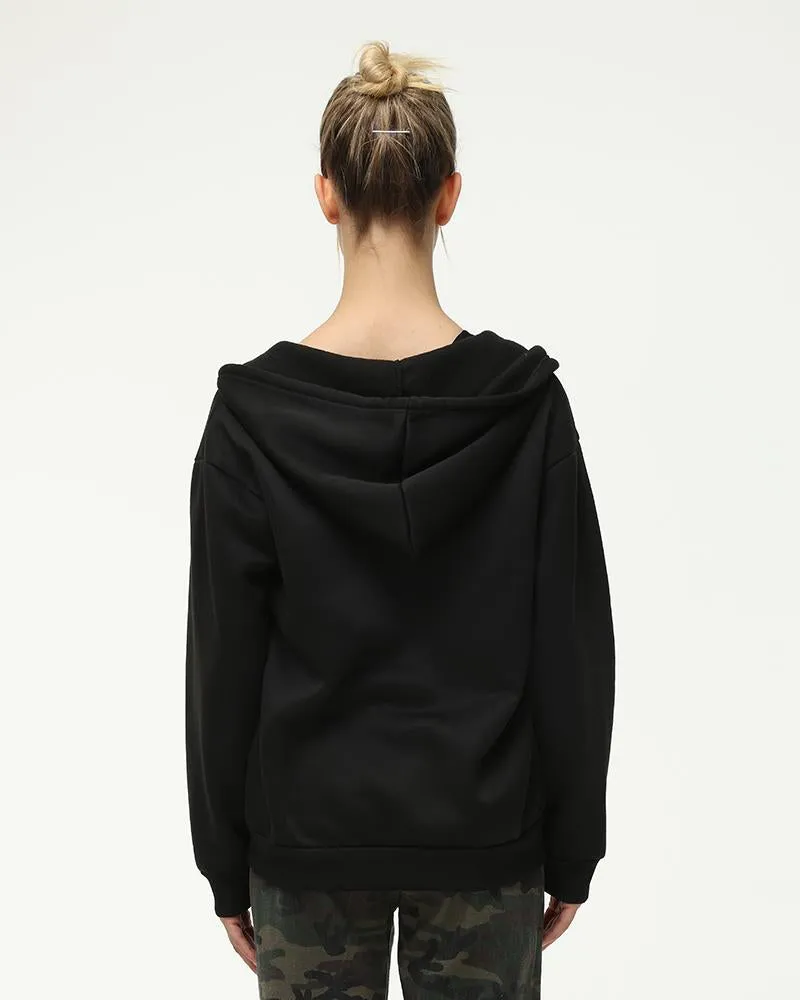 Bunny Love Graphic Zip Hoodie