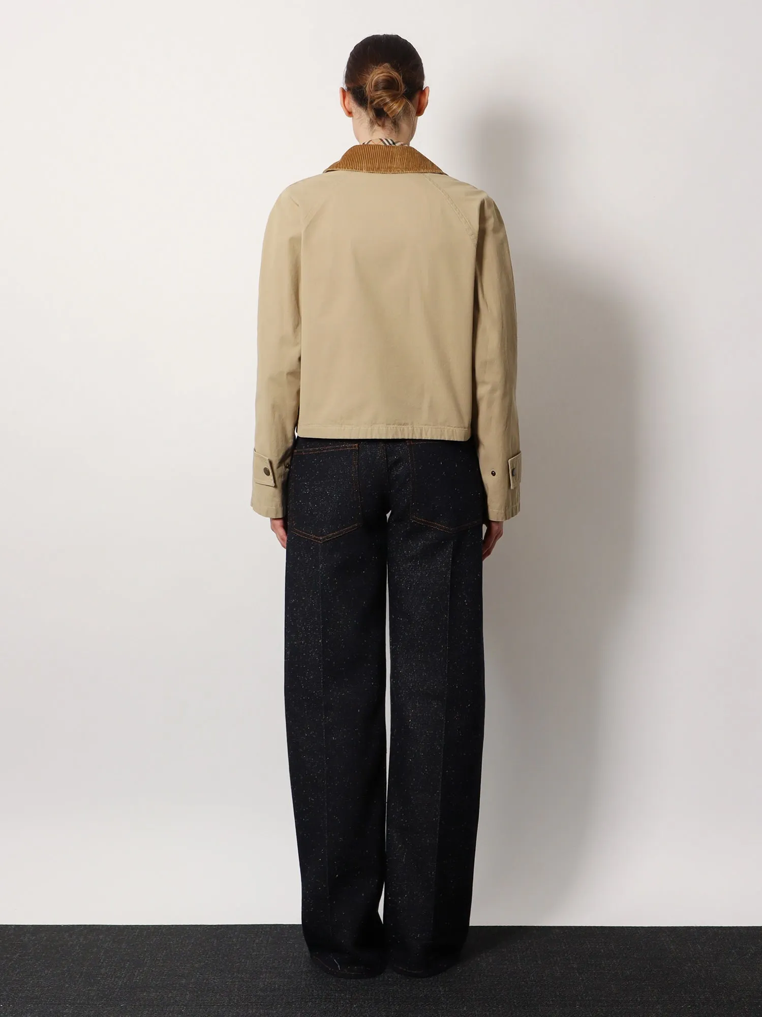 Burberry Organic Cotton Jacket With Check Lining