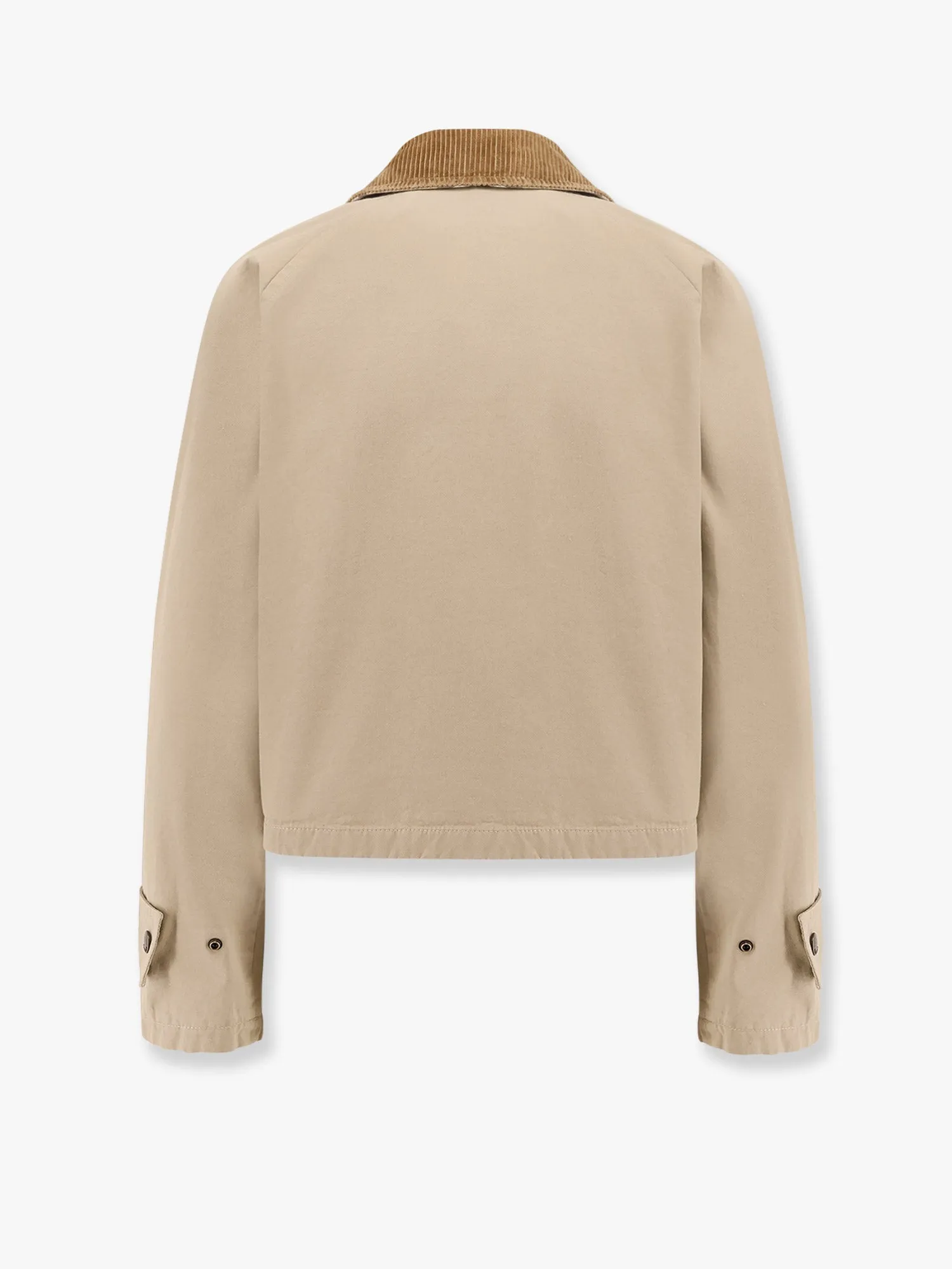 Burberry Organic Cotton Jacket With Check Lining