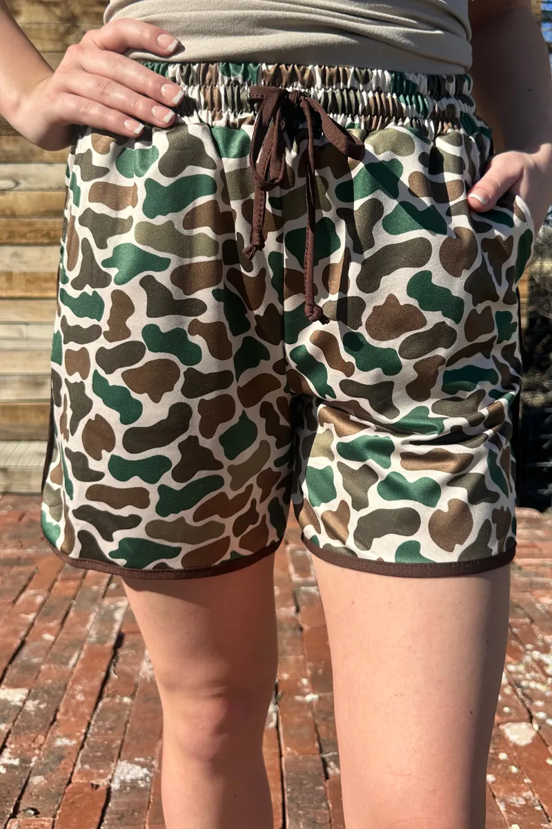 Camo shorts with pockets