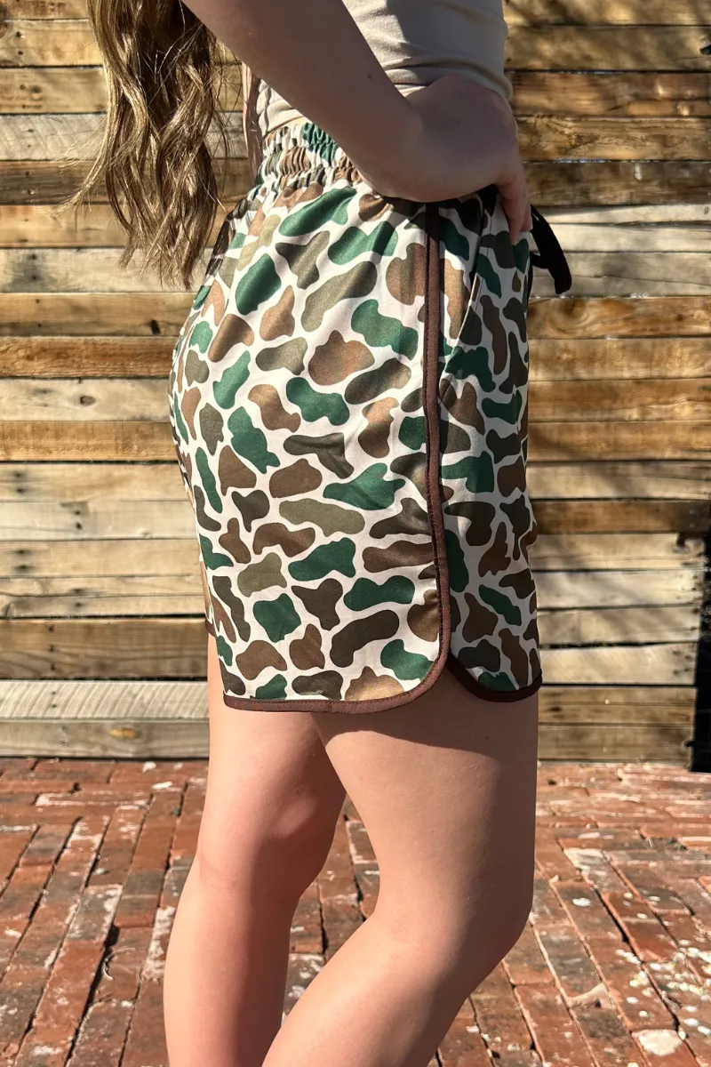 Camo shorts with pockets