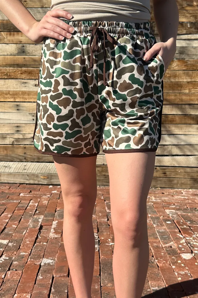 Camo shorts with pockets