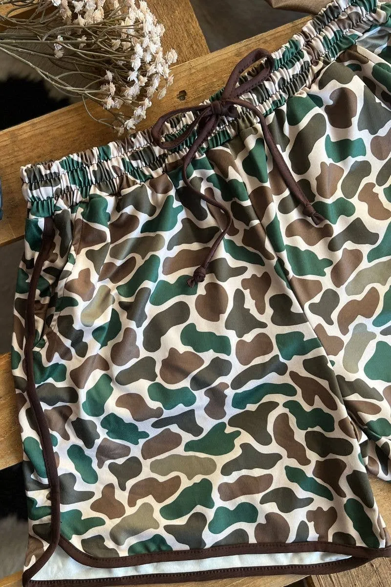 Camo shorts with pockets