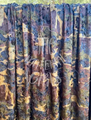 Camouflage Crushed Velvet
