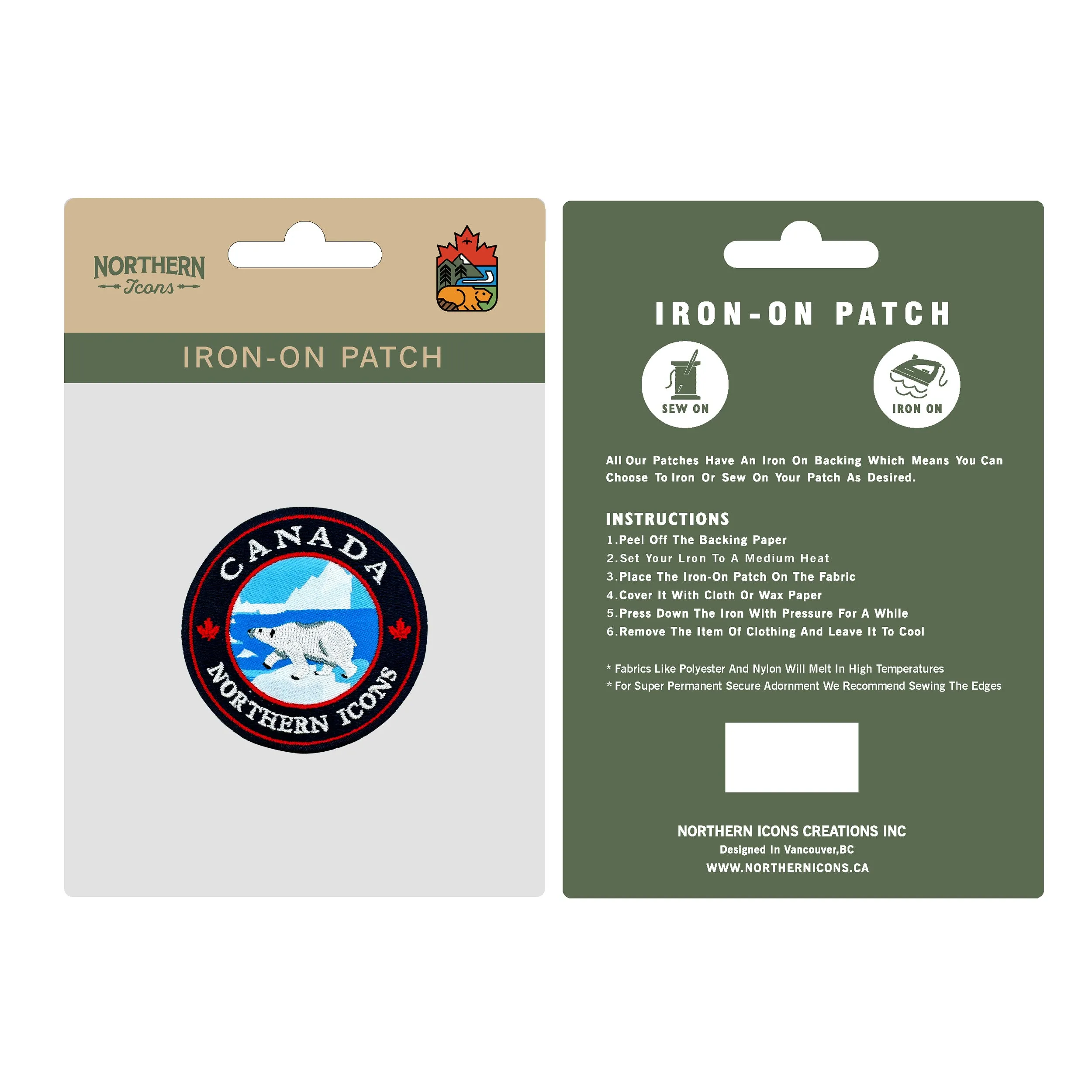 Canada iron-on embroidery patch