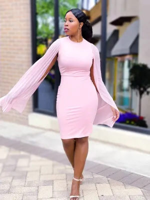 Cape Sleeve Dress