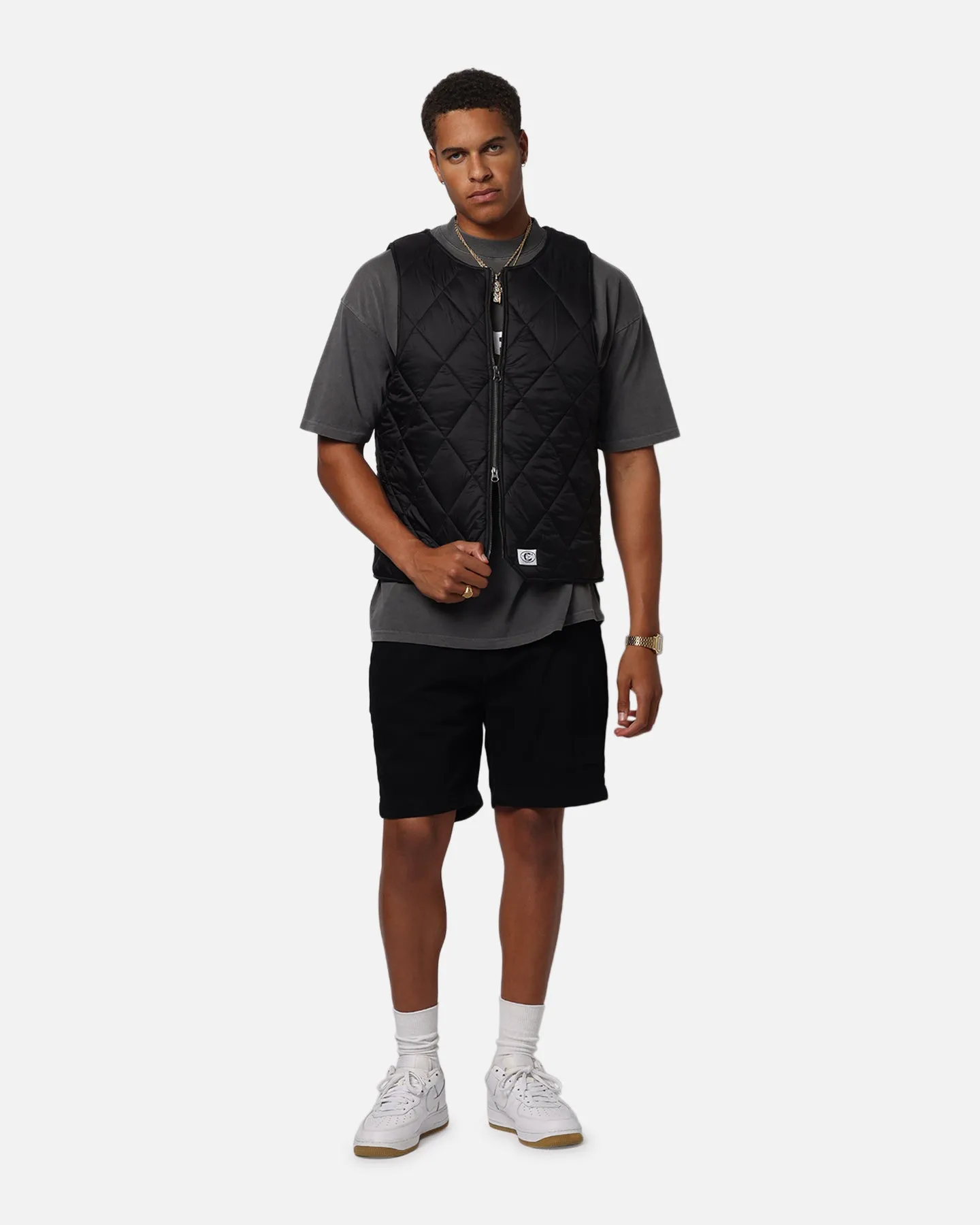 Carre Quilted Vest Black