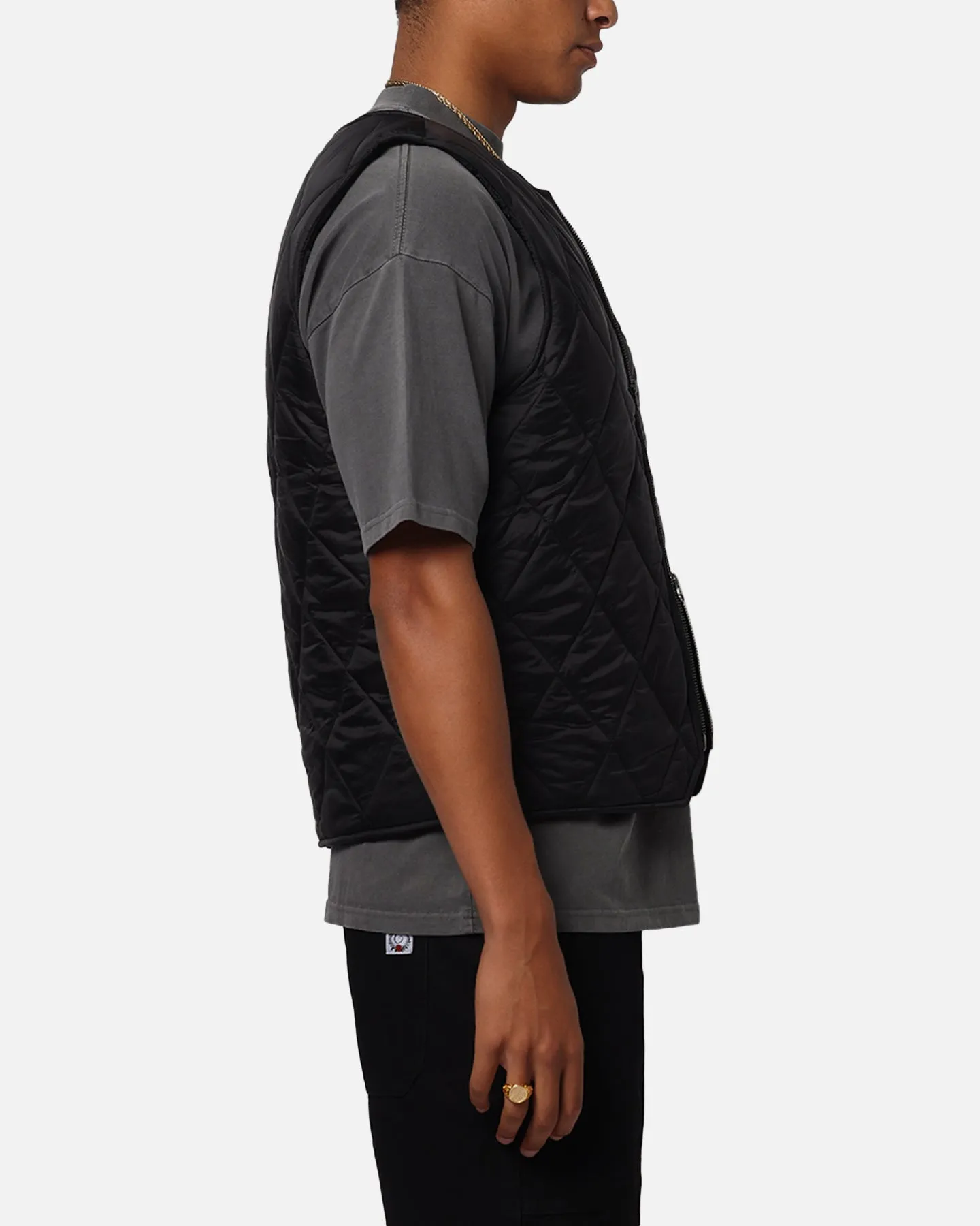 Carre Quilted Vest Black
