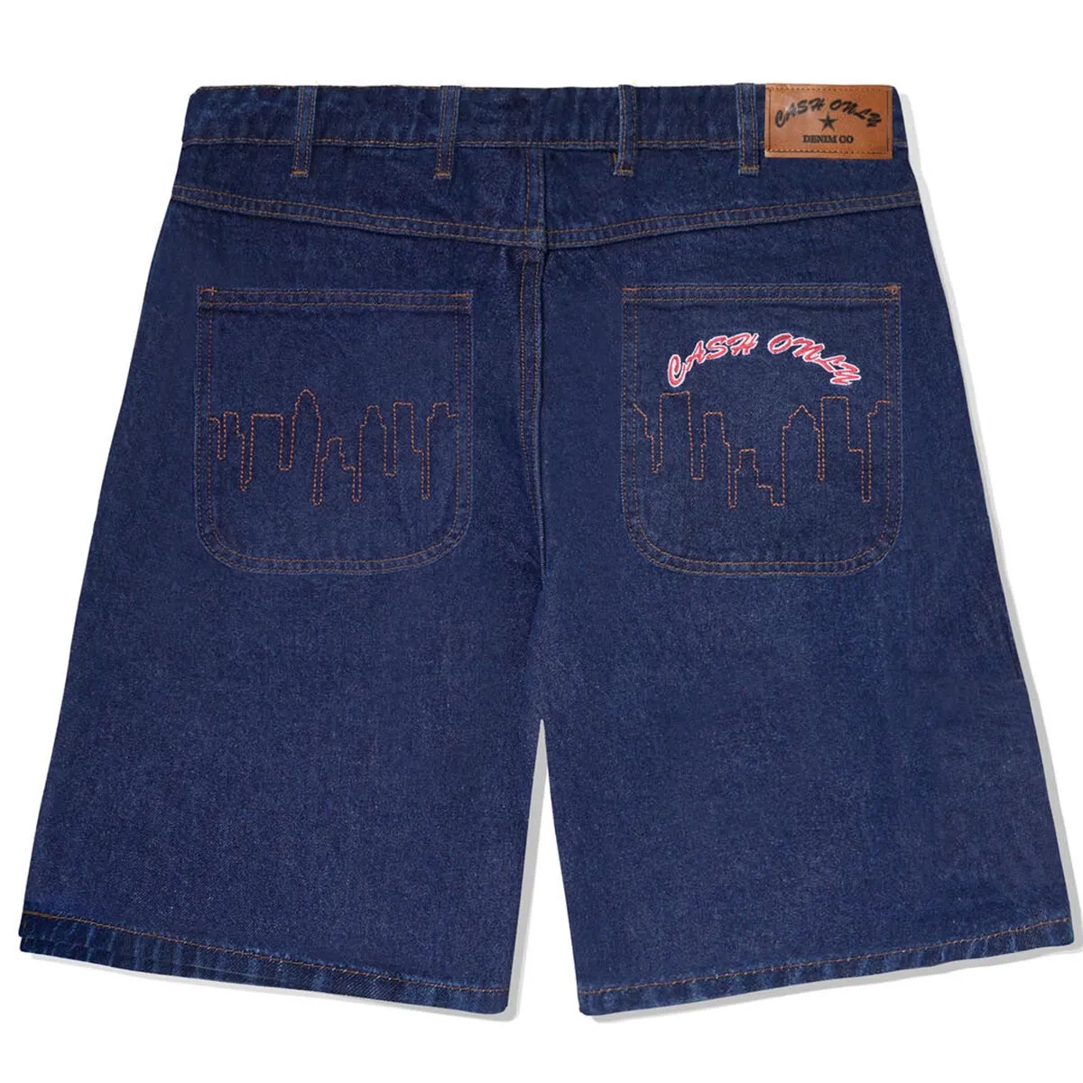 Cash Only - Logo Denim Shorts Raw Indigo