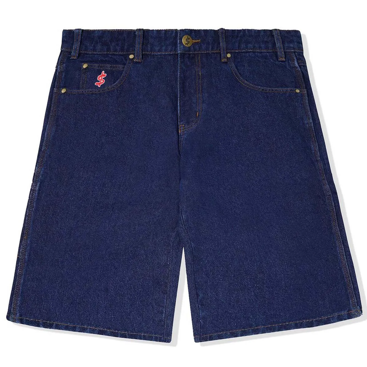 Cash Only - Logo Denim Shorts Raw Indigo