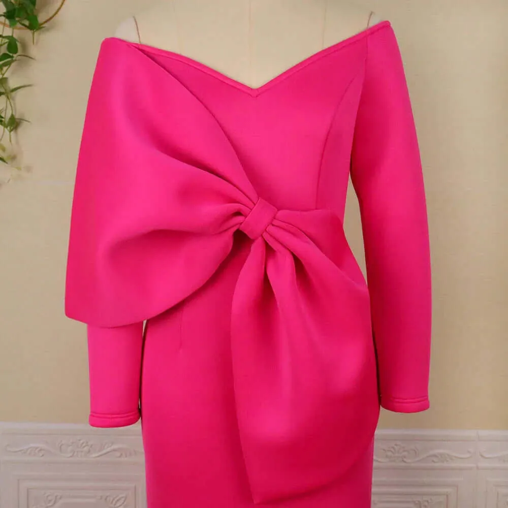 Cassandra - Chic midi dress with off-the-shoulder cut