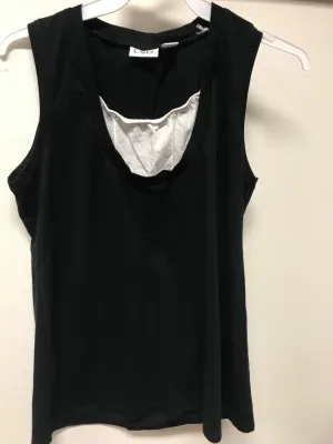 Cato Black Layered Tank- S