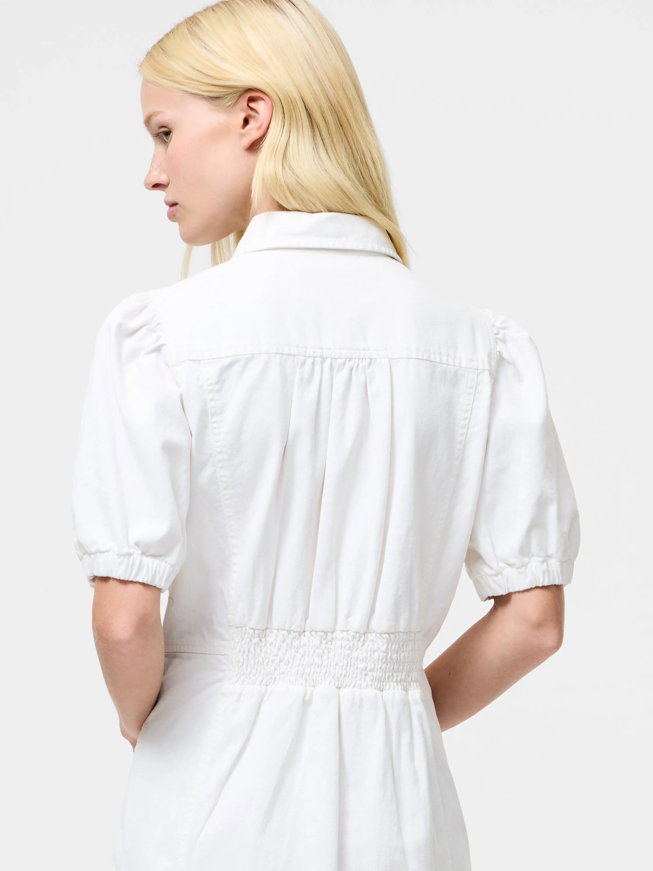 Chambray Button Through Shirt Dress
