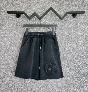 Chrome Hearts Black Shorts With Cross Logo