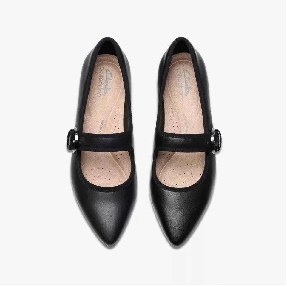 Clarks Women's Natalyn May Black Leather 26180016