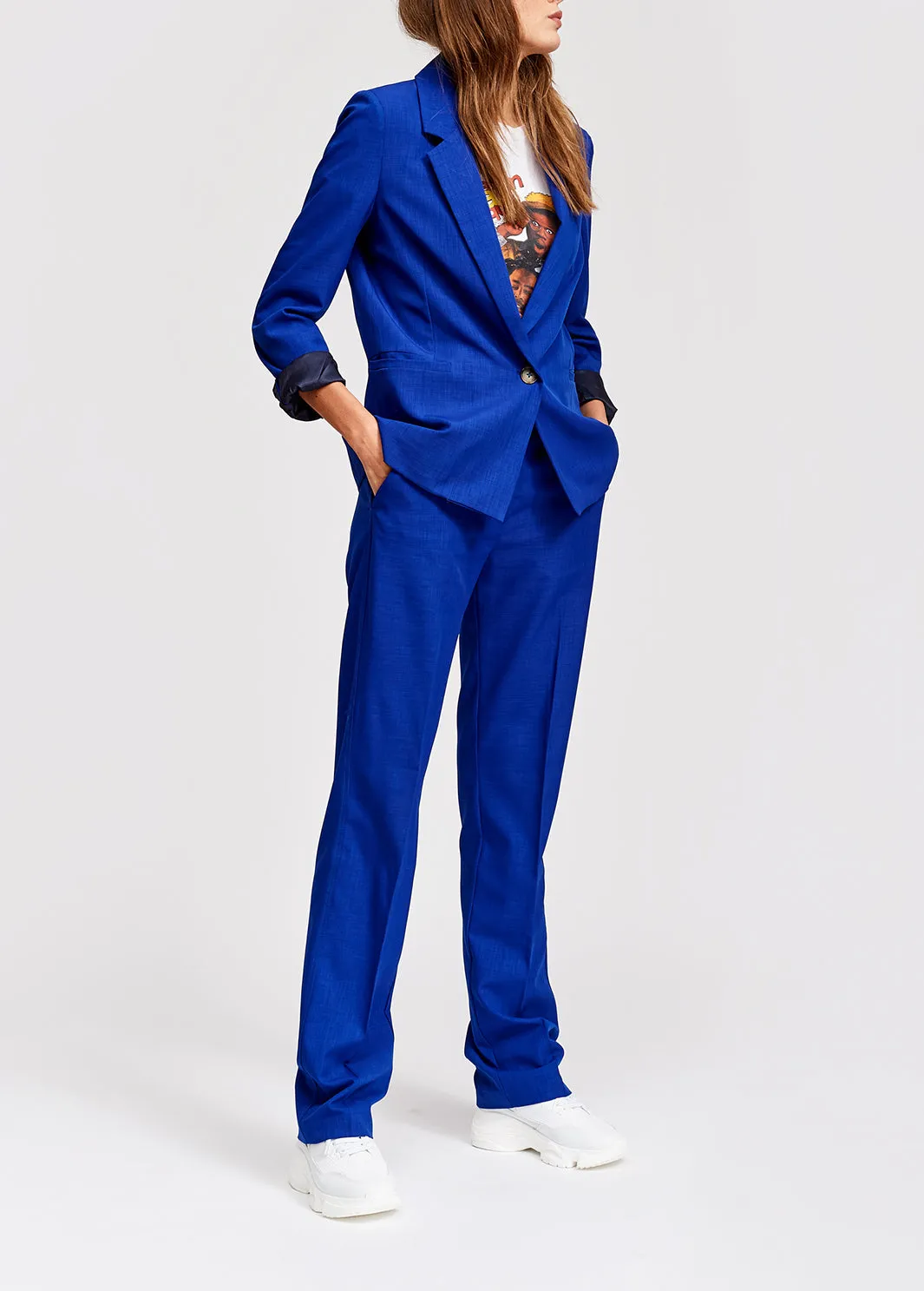 Classic blue blazer
