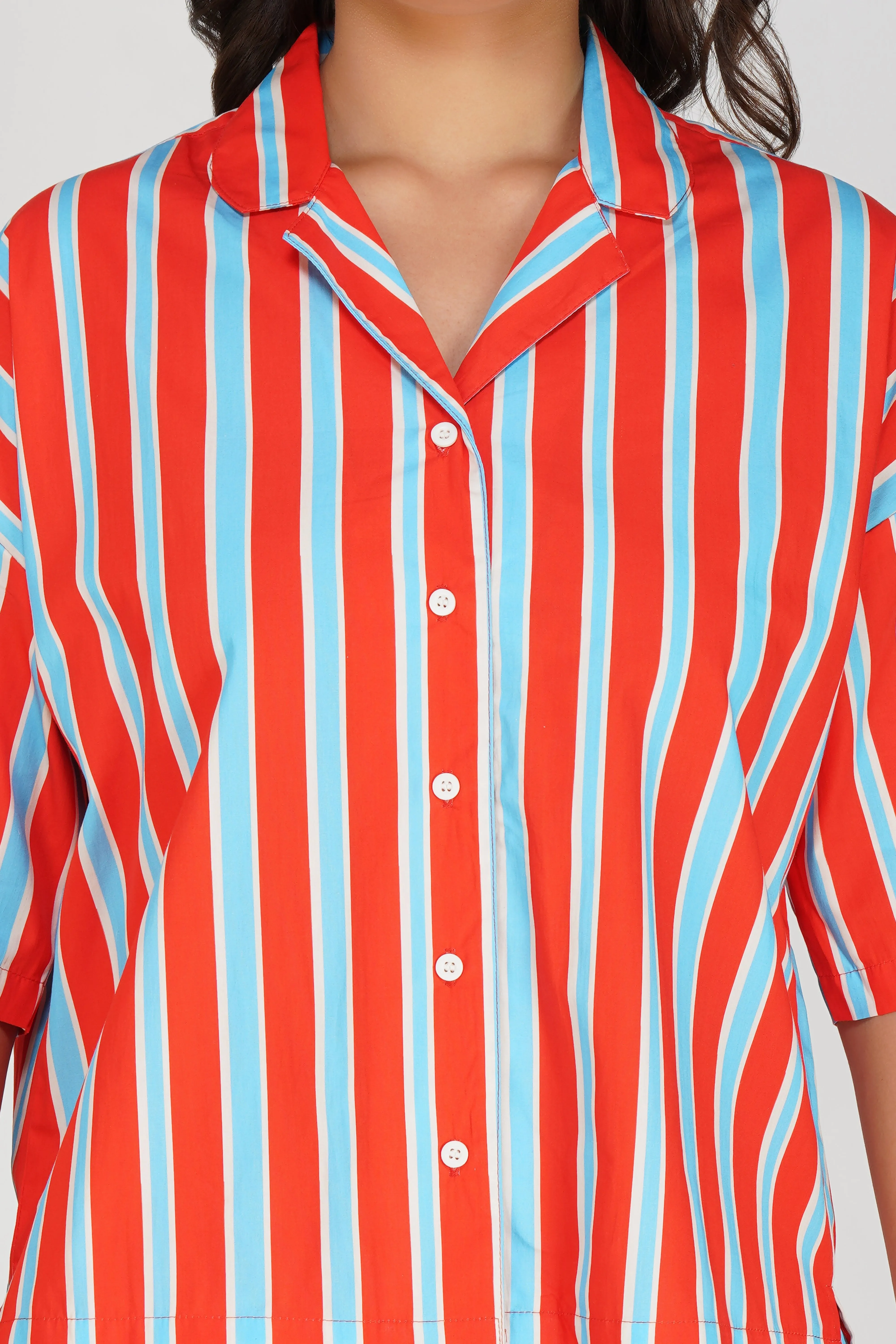 Classic Bold Stripes Shorts Set.