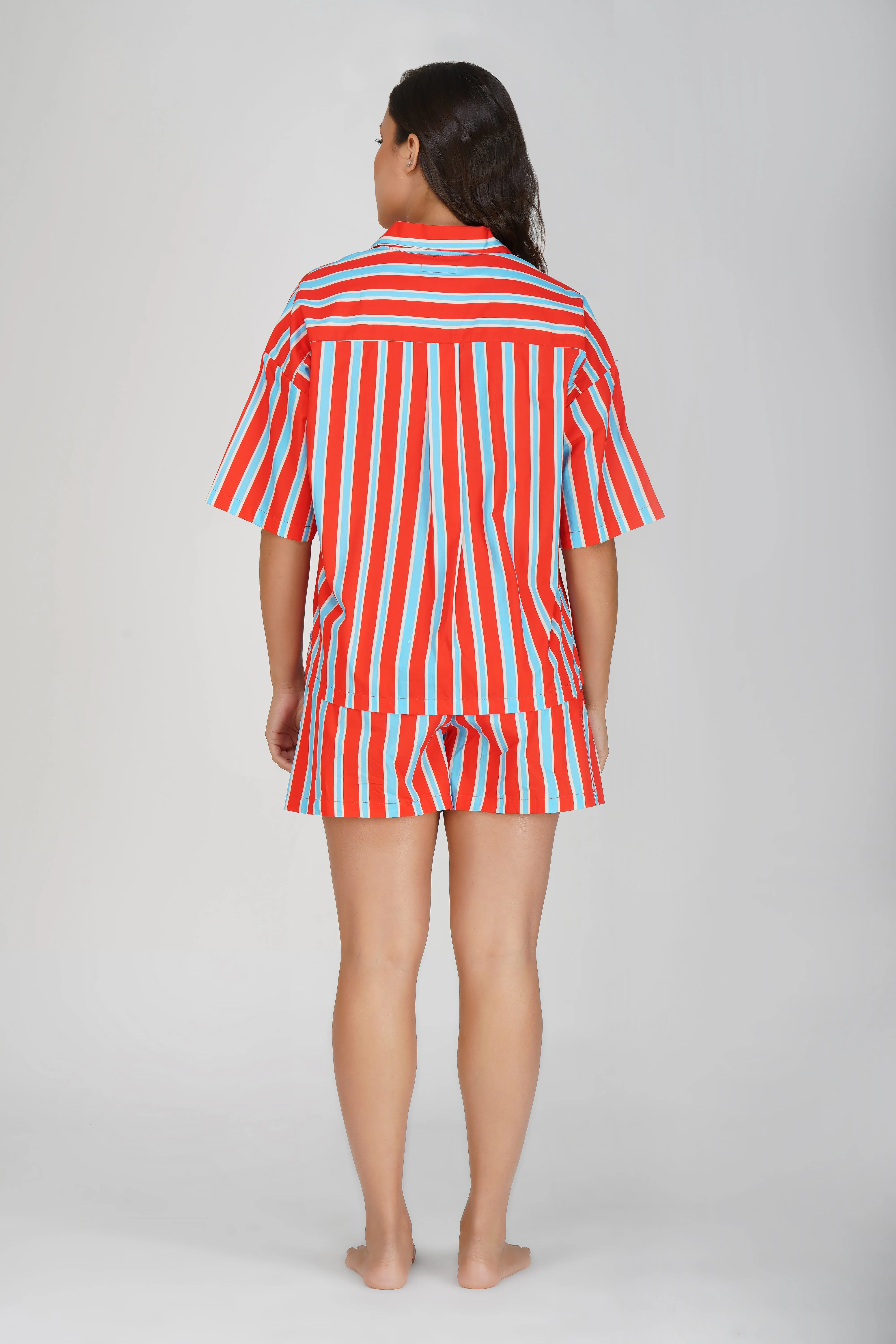 Classic Bold Stripes Shorts Set.