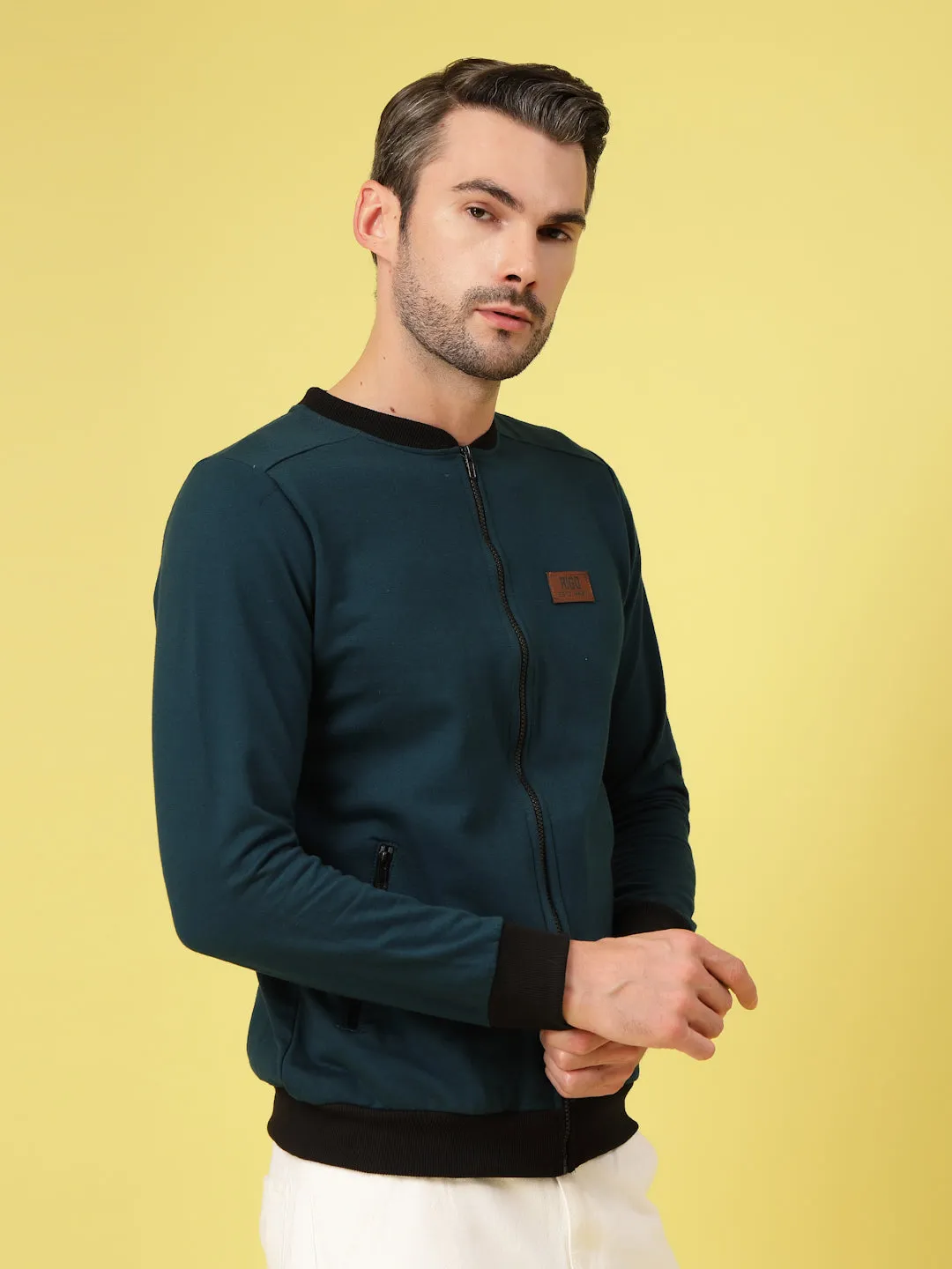 Classic Mandarin Bomber Jacket