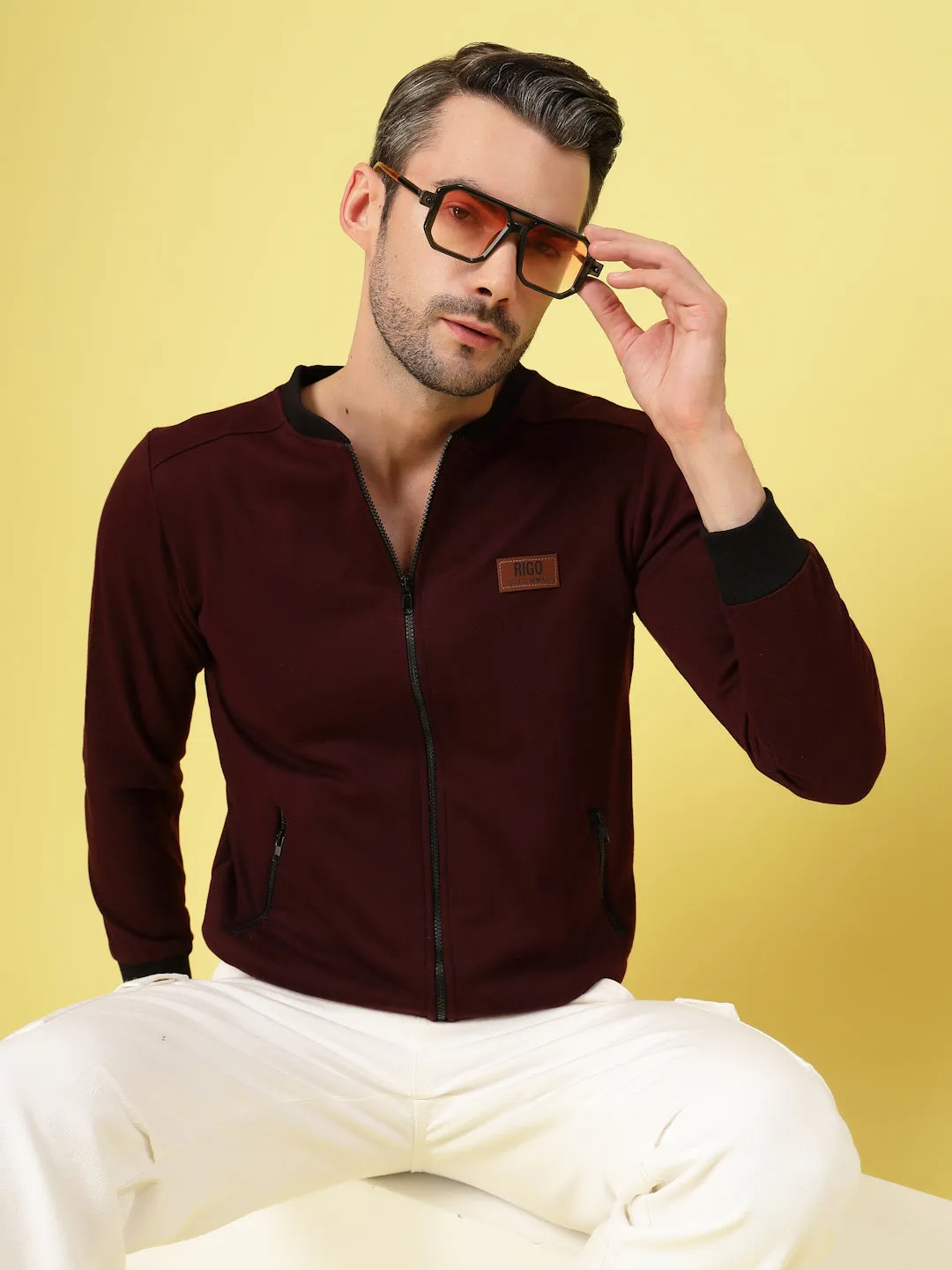 Classic Mandarin Bomber Jacket