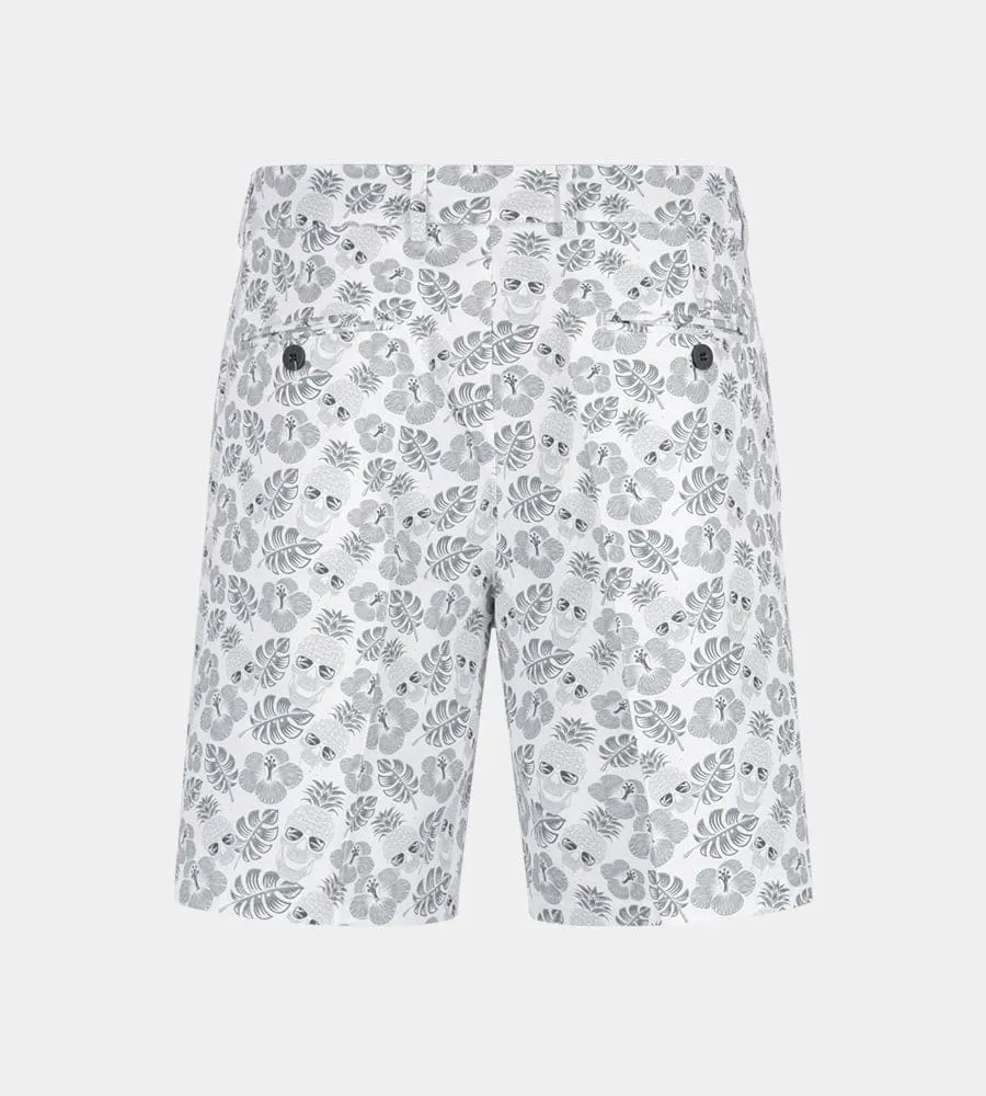CLIMA PINEAPPLE SKULLZ SHORTS - WHITE