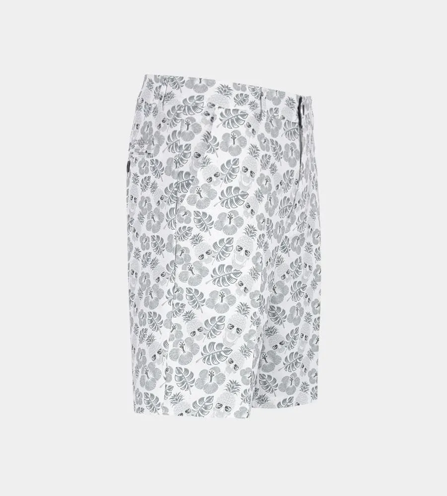 CLIMA PINEAPPLE SKULLZ SHORTS - WHITE