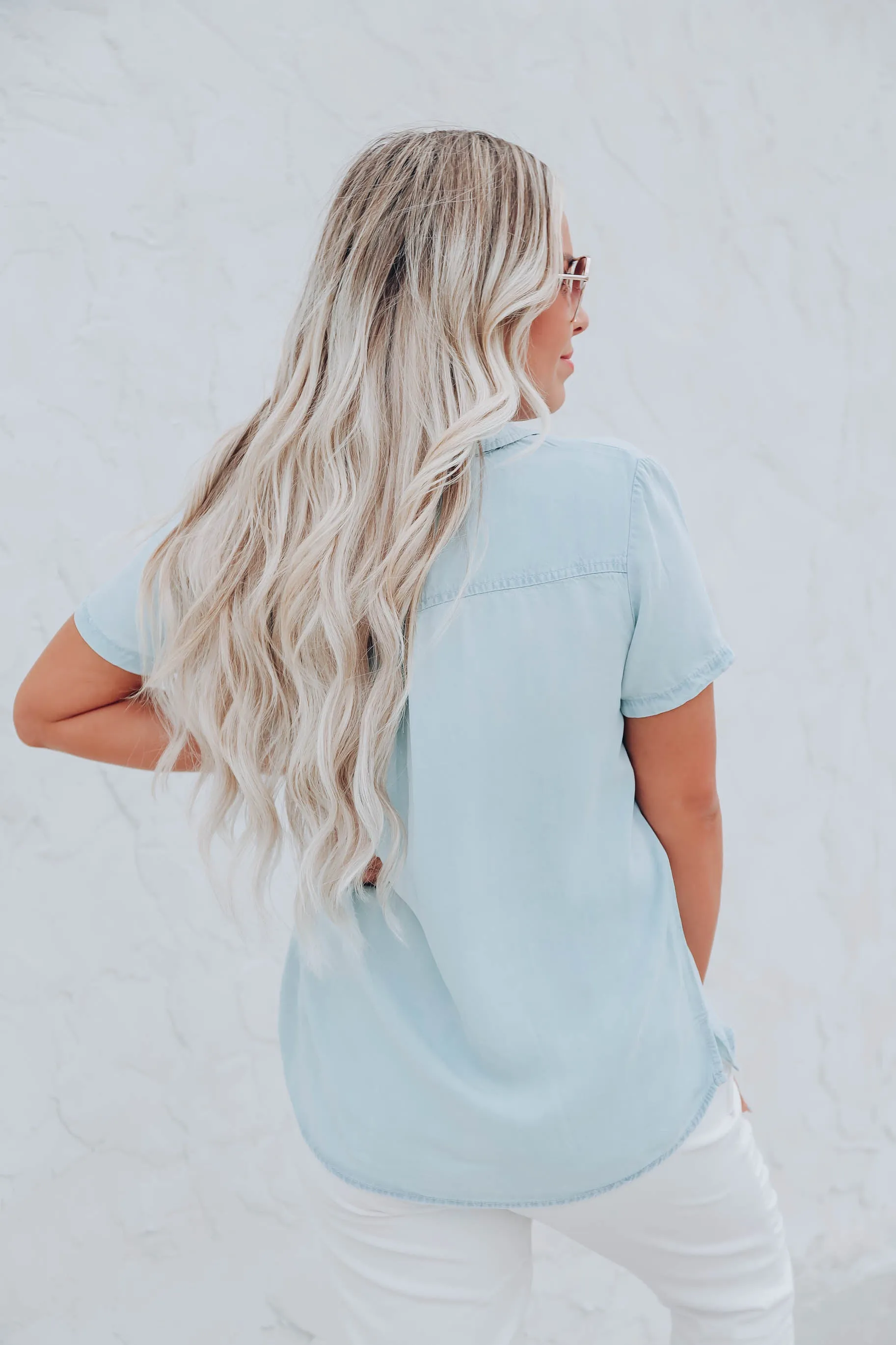 Cloudless Day Tailored Blouse