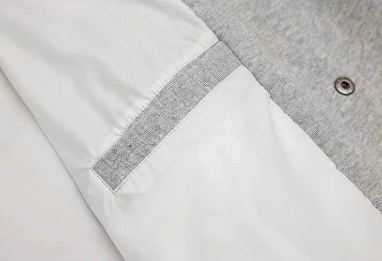 Comfortable Men's Varsity Jacket with Elastic Hem and Cuff