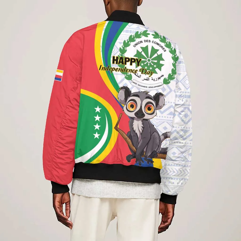 Comoros Bomber Jacket 1975 Komori Mongoose Lemur African Pattern LT01