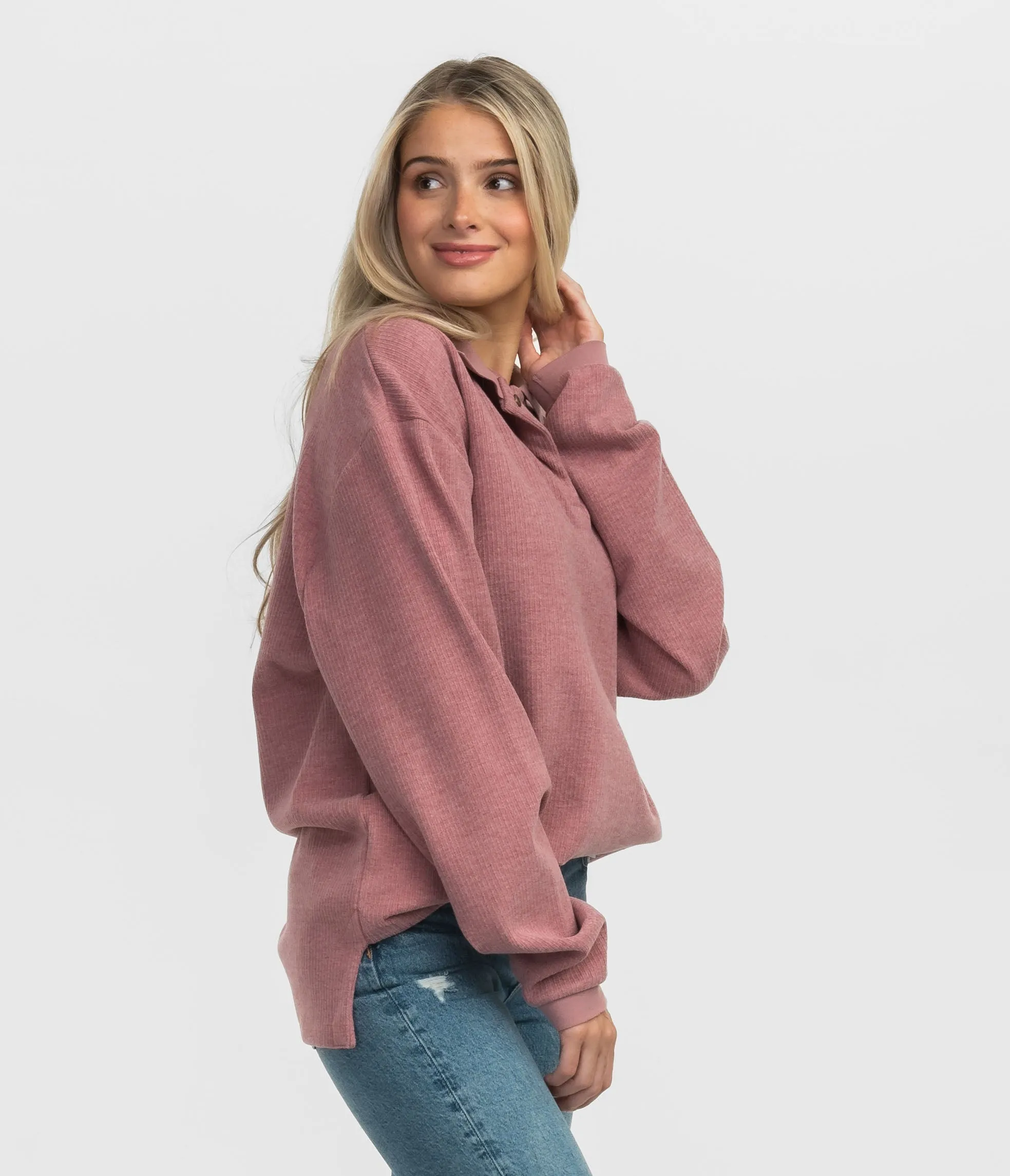 Corded Polo Pullover