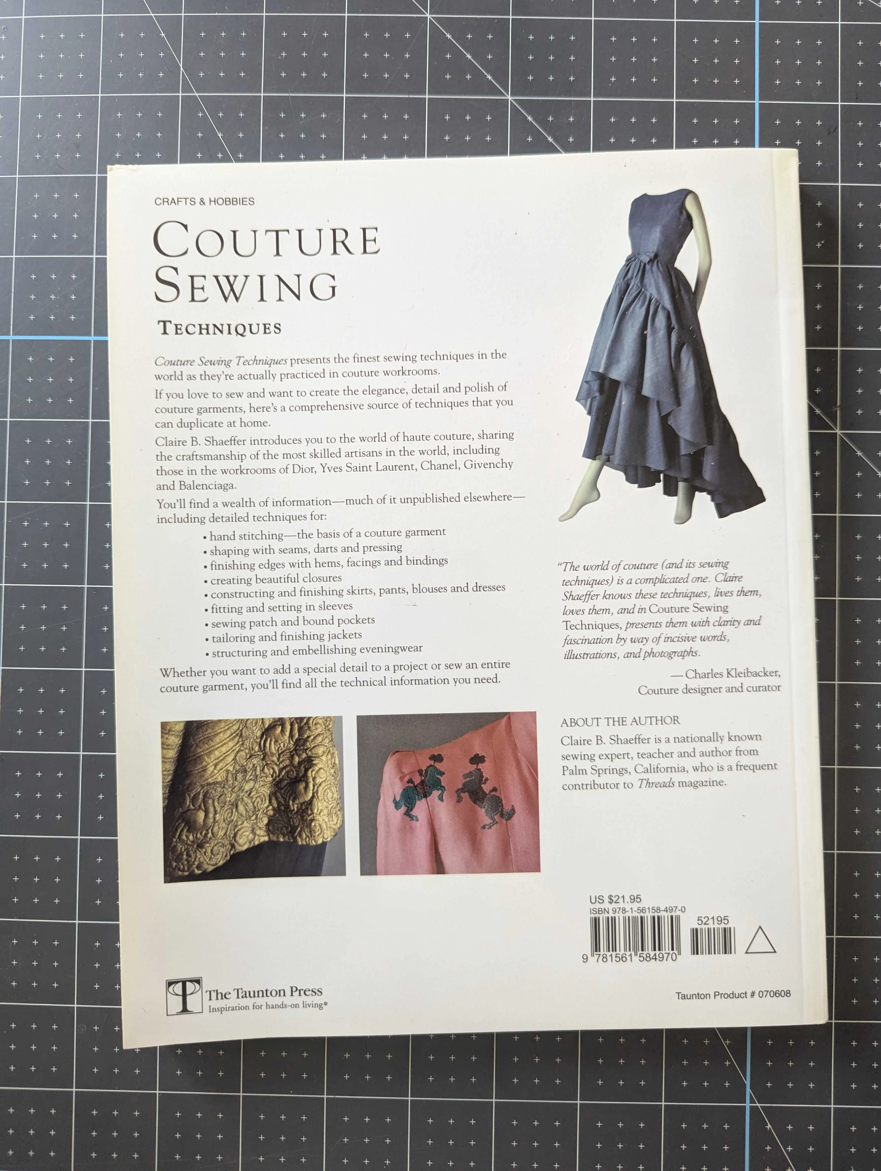 Couture Sewing Techniques by Claire B Shaeffer - Free Shipping
