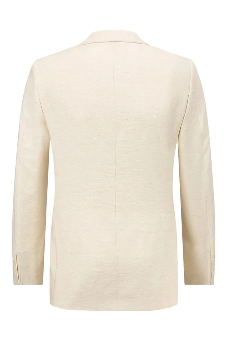 Cream Shawl Collar Dinner Jacket