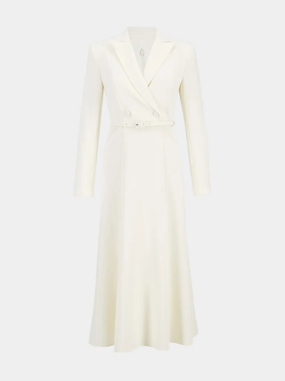Cream Tailored Midi Dress