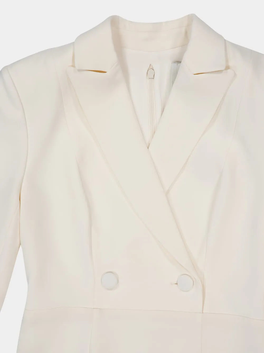 Cream Tailored Midi Dress