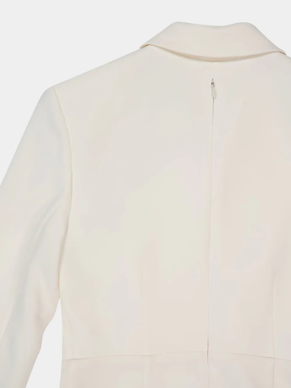 Cream Tailored Midi Dress