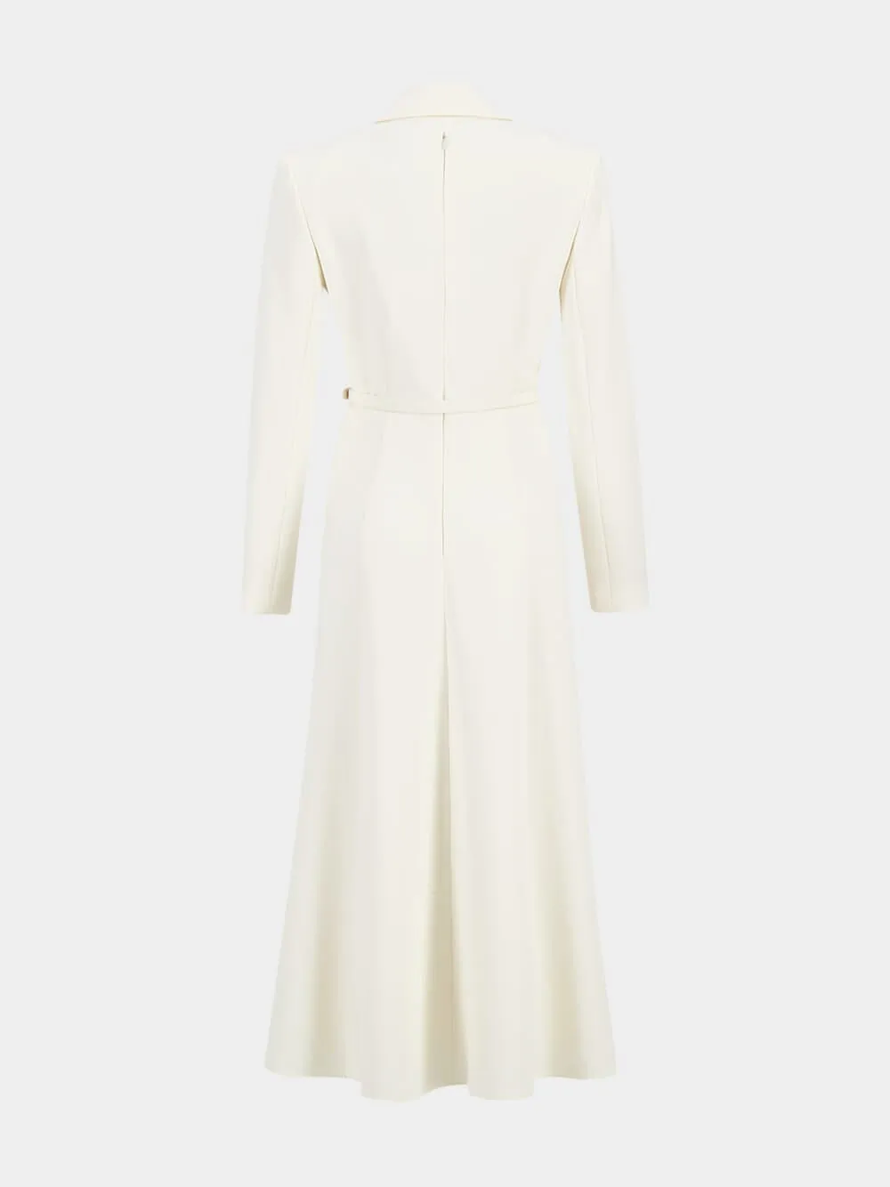 Cream Tailored Midi Dress