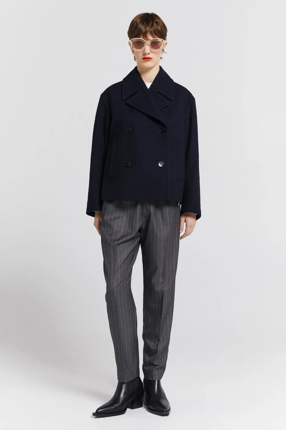 Cropped Peacoat Navy