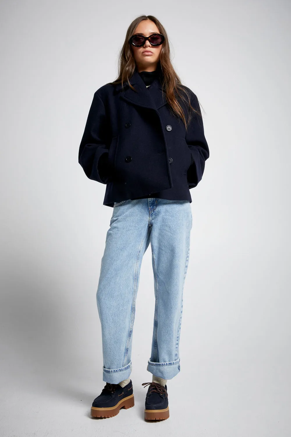 Cropped Peacoat Navy