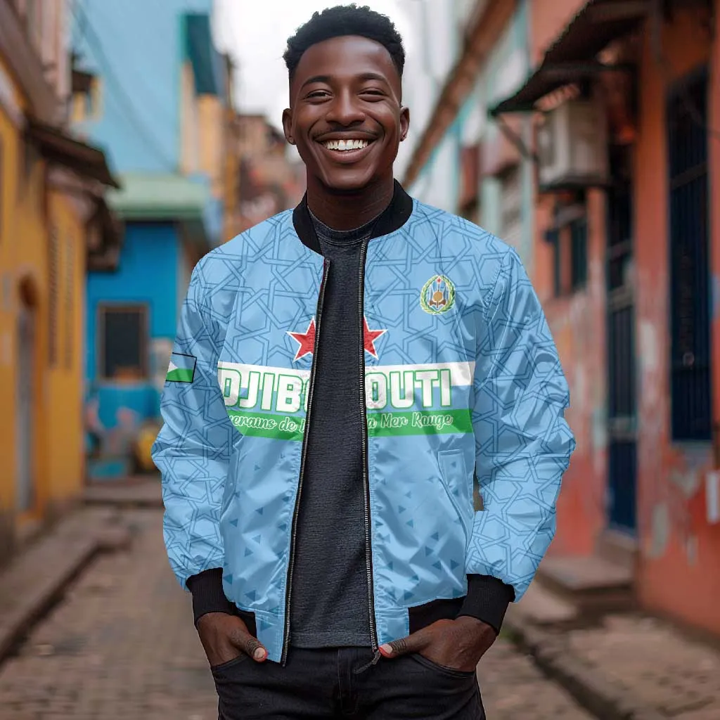 Custom Djibouti Football Bomber Jacket Go Champions LT15