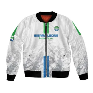 Custom Sierra Leone Football Bomber Jacket Grunge Style LT15