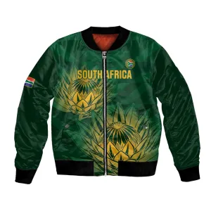 Custom South Africa Cricket Bomber Jacket Go Champions Proteas LT14