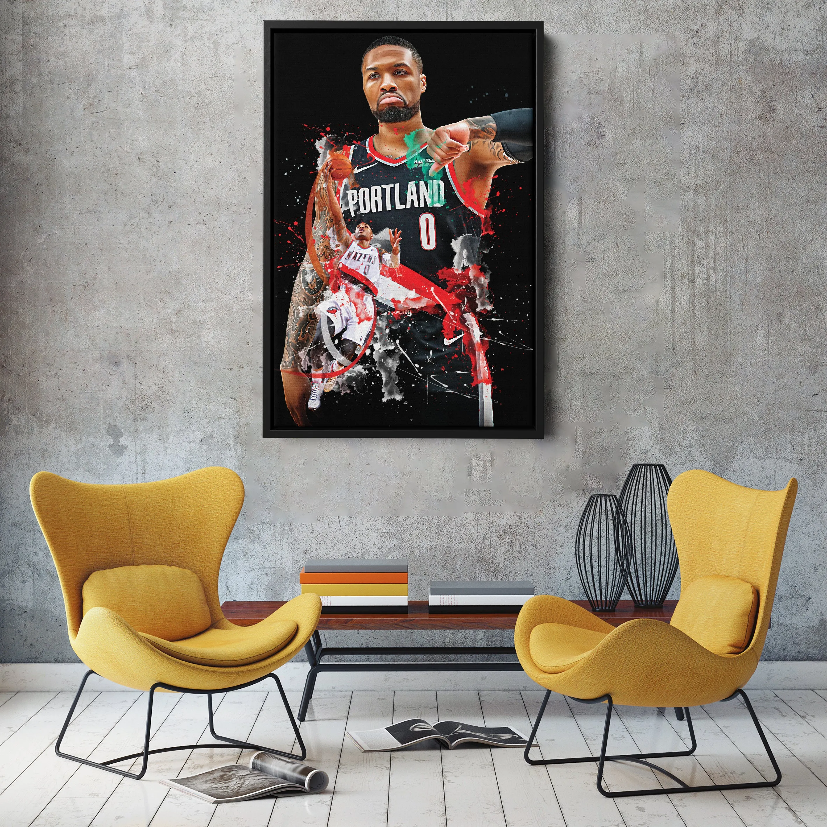 Damian Lillard Blazers Canvas Print | Portland Basketball Wall Art