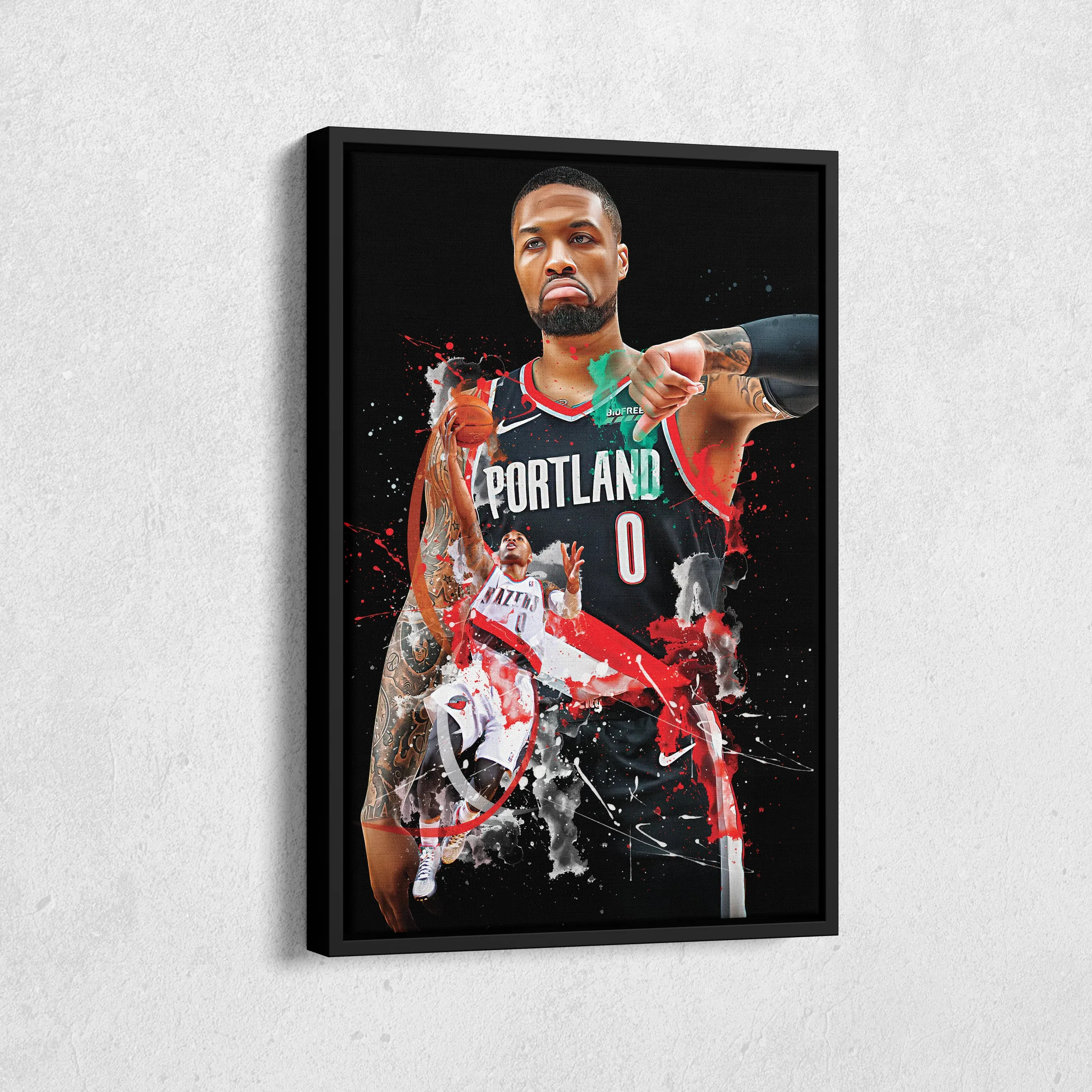 Damian Lillard Blazers Canvas Print | Portland Basketball Wall Art