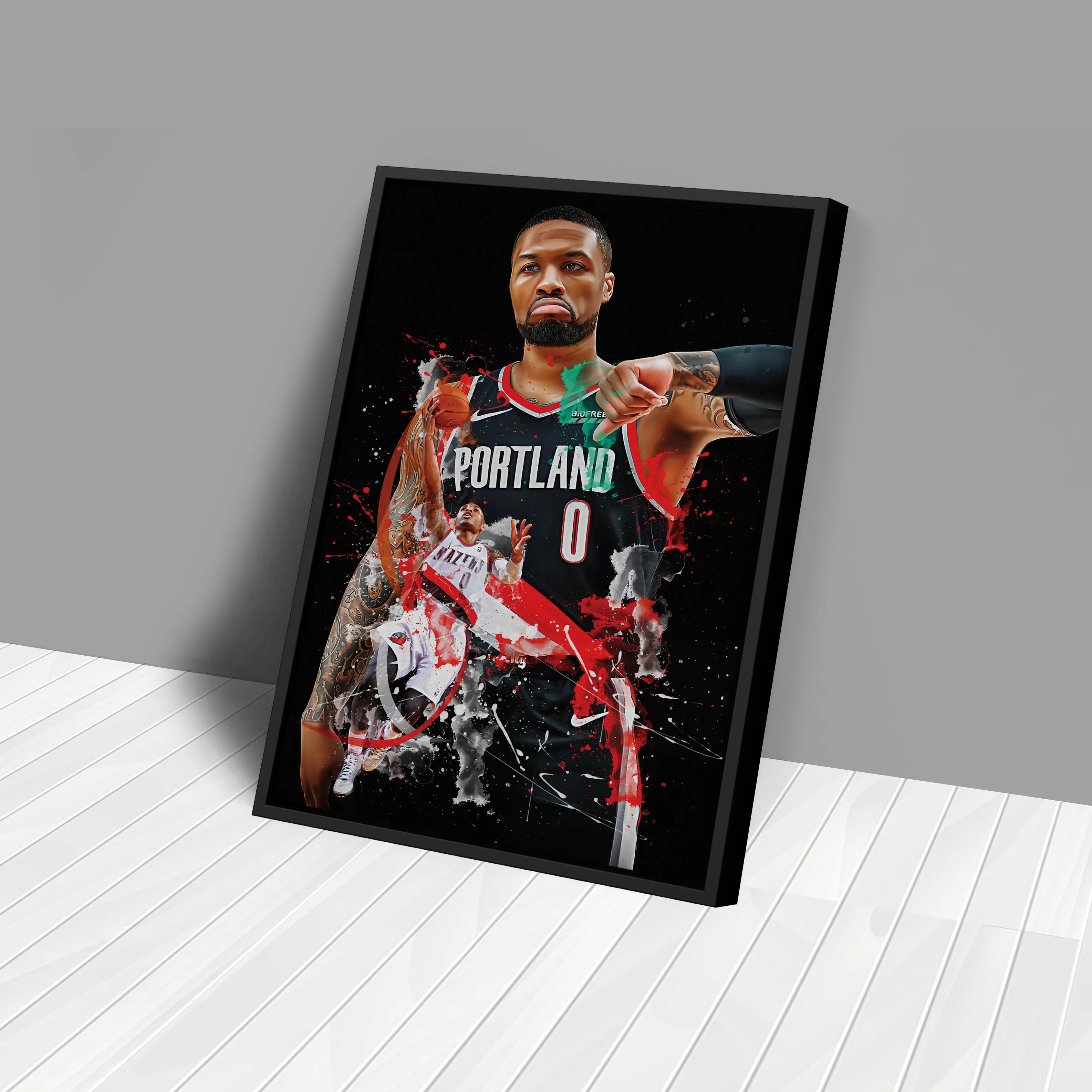 Damian Lillard Blazers Canvas Print | Portland Basketball Wall Art