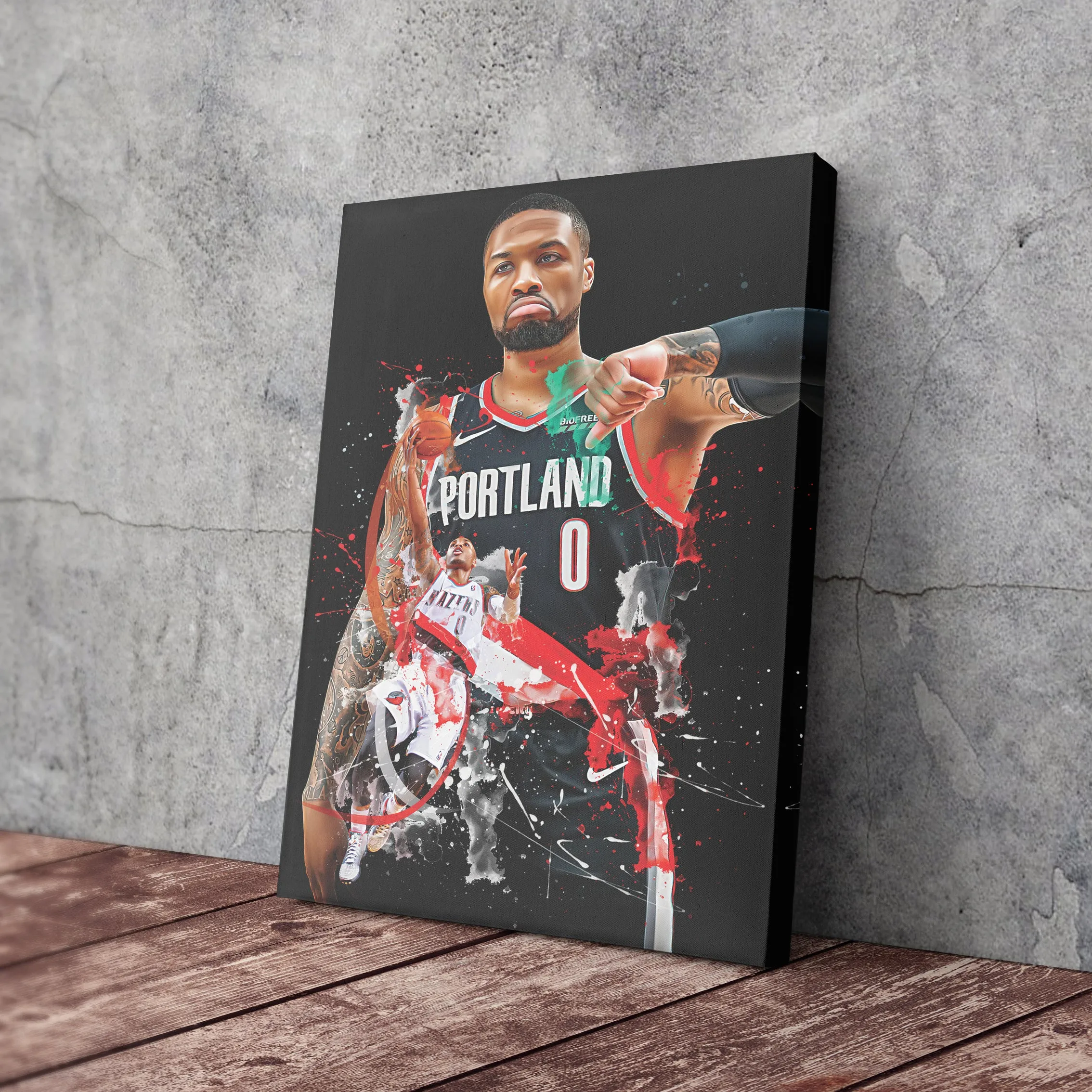 Damian Lillard Blazers Canvas Print | Portland Basketball Wall Art